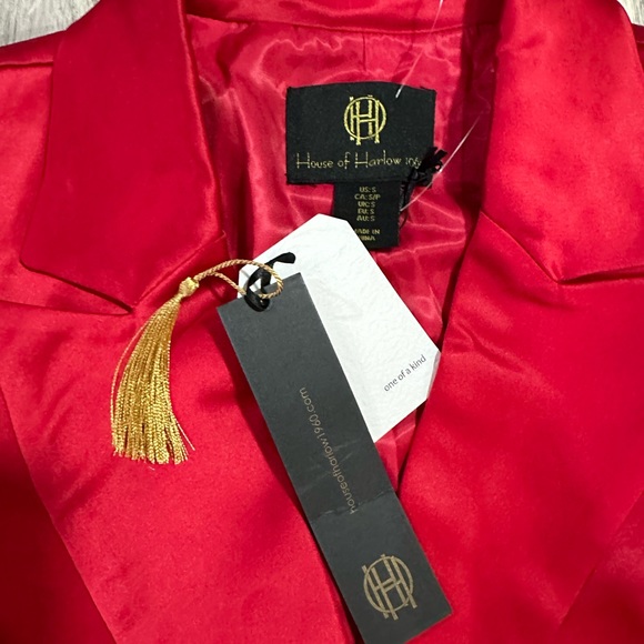 House of Harlow Red satin blazer jacket - Picture 2 of 5